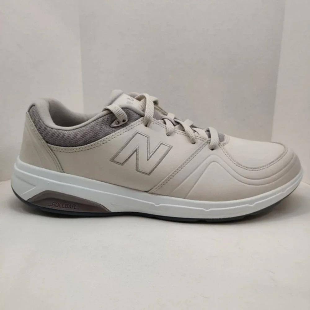 NEW BALANCE 813 White Leather Sneaker Women Sz‎ 12.5 Walking Shoes Comfy ROLLBAR